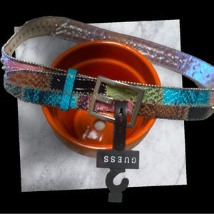 Vintage Guess #958006 embellished synthetic face, Belt Sz Medium  NWOT
